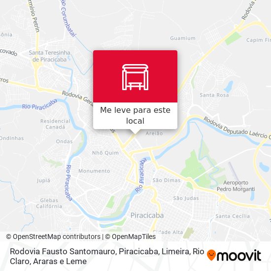 Rodovia Fausto Santomauro mapa