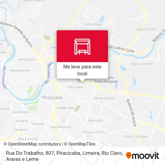 Rua Do Trabalho, 807 mapa