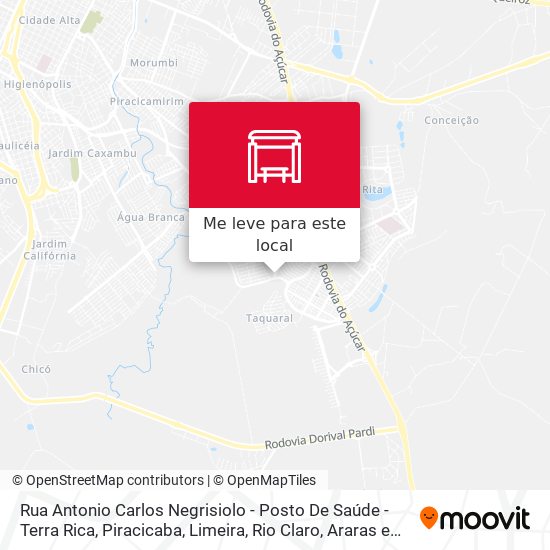 Rua Antonio Carlos Negrisiolo - Posto De Saúde - Terra Rica mapa