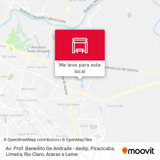 Av. Prof. Benedito De Andrade - Aedip mapa