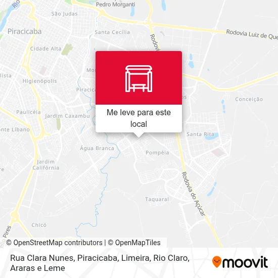 Rua Clara Nunes mapa