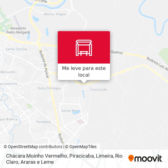 Chácara Moinho Vermelho mapa