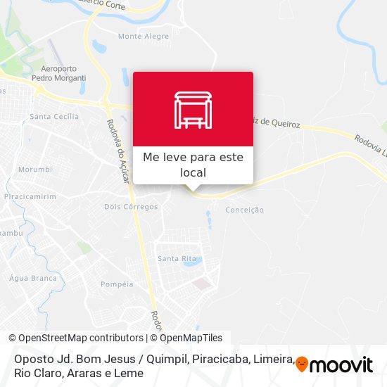 Oposto Jd. Bom Jesus / Quimpil mapa
