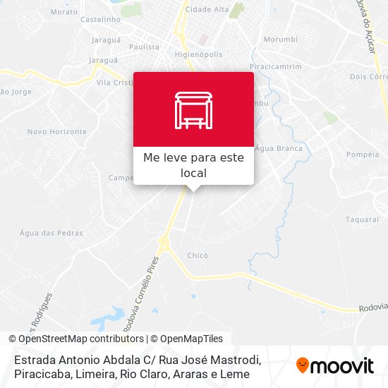 Estrada Antonio Abdala C/ Rua José Mastrodi mapa