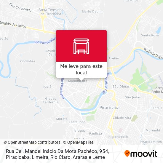 Rua Cel. Manoel Inácio Da Mota Pachêco, 954 mapa