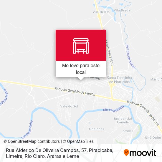 Rua Alderico De Oliveira Campos, 57 mapa