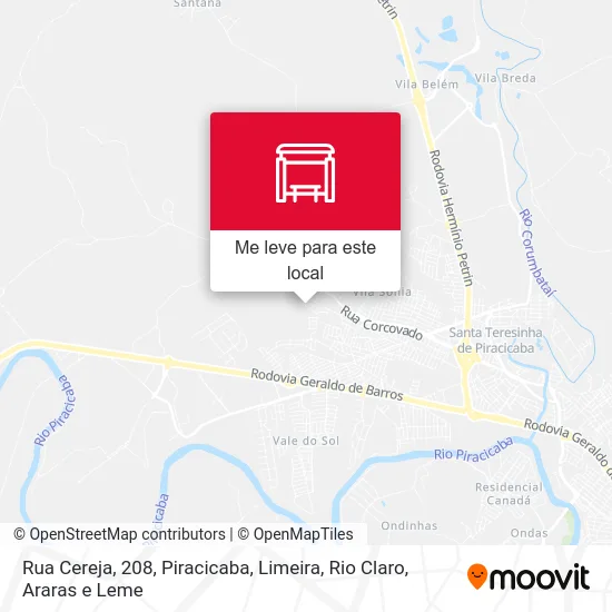 Rua Cereja, 208 mapa