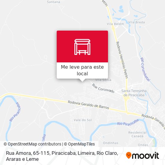 Rua Amora, 65-115 mapa