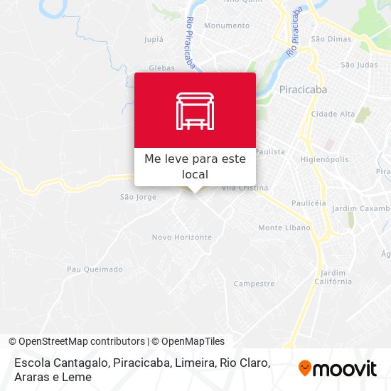 Escola Cantagalo mapa