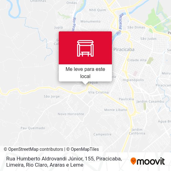 Rua Humberto Aldrovandi Júnior, 155 mapa