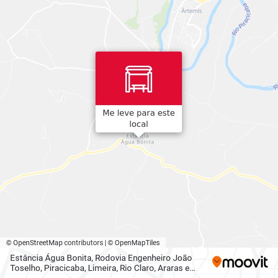 Estância Água Bonita, Rodovia Engenheiro João Toselho mapa