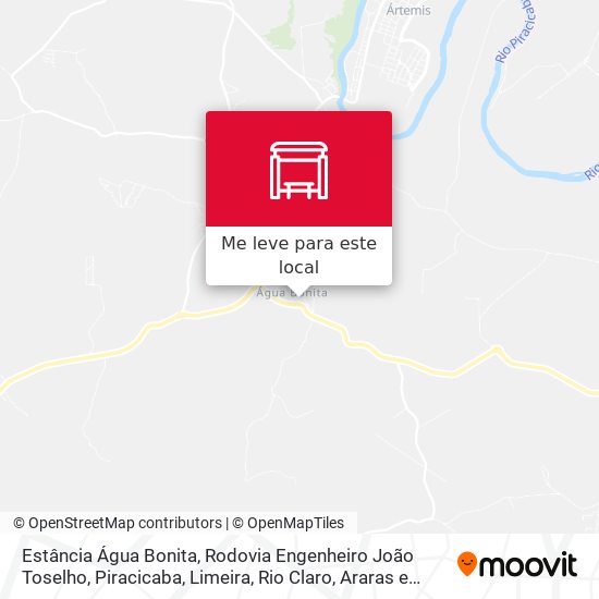Estância Água Bonita, Rodovia Engenheiro João Toselho mapa