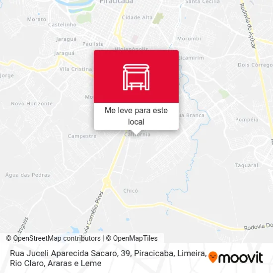 Rua Juceli Aparecida Sacaro, 39 mapa