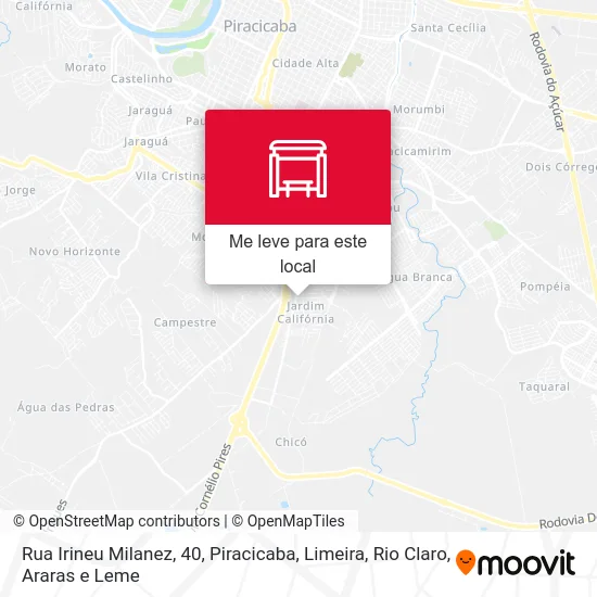Rua Irineu Milanez, 40 mapa