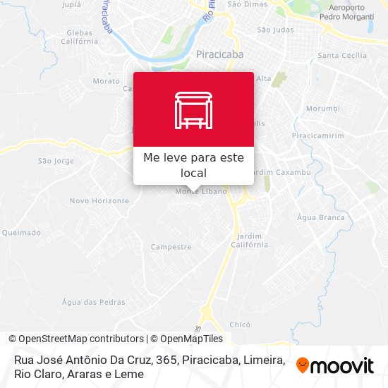 Rua José Antônio Da Cruz, 365 mapa