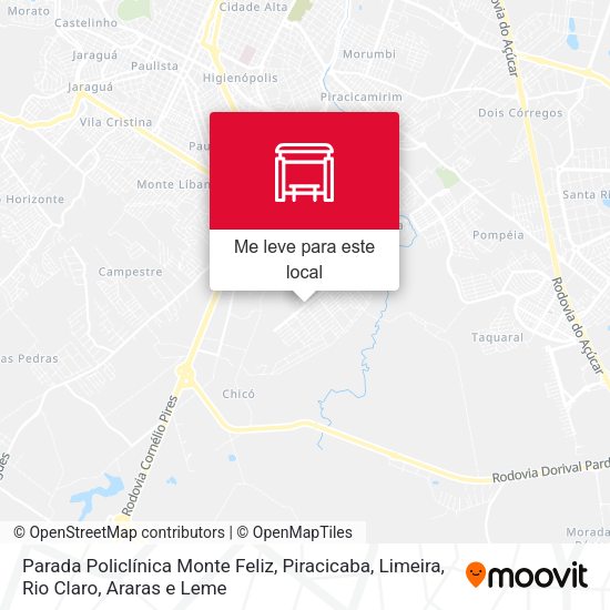 Parada Policlínica Monte Feliz mapa