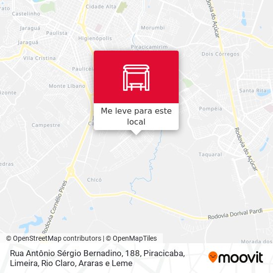 Rua Antônio Sérgio Bernadino, 188 mapa