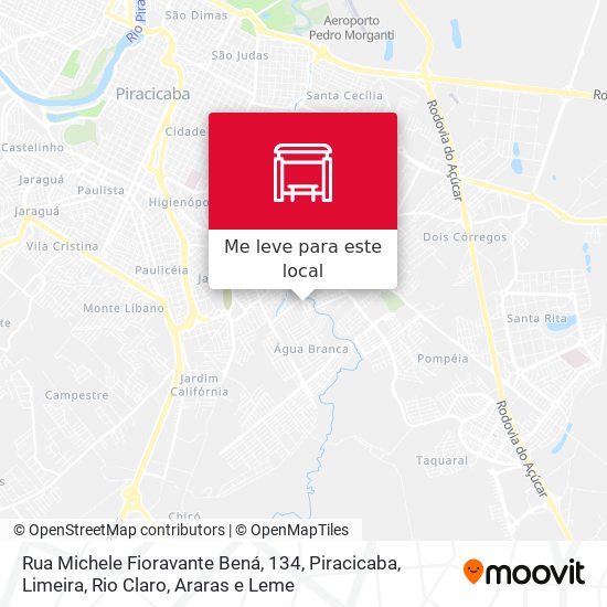 Rua Michele Fioravante Bená, 134 mapa