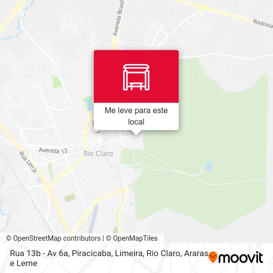 Rua 13b - Av 6a mapa