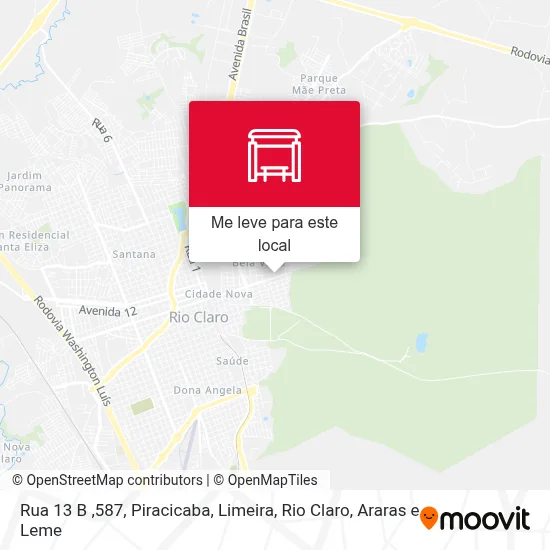 Rua 13 B ,587 mapa