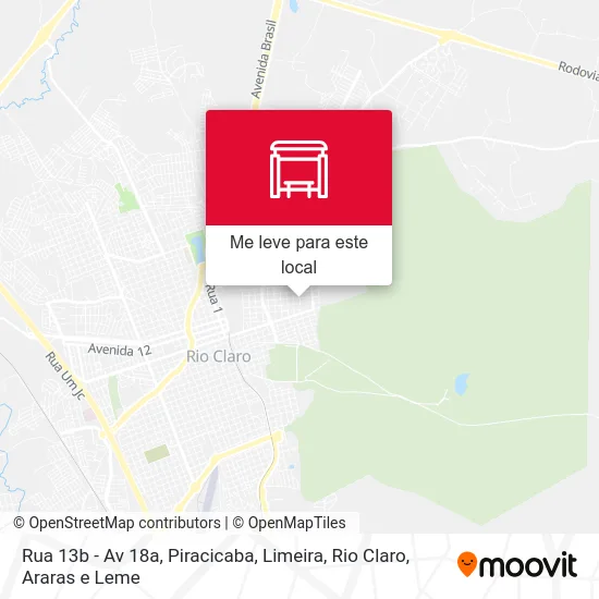 Rua 13b - Av 18a mapa