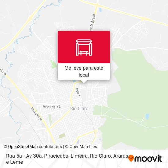 Rua 5a - Av 30a mapa