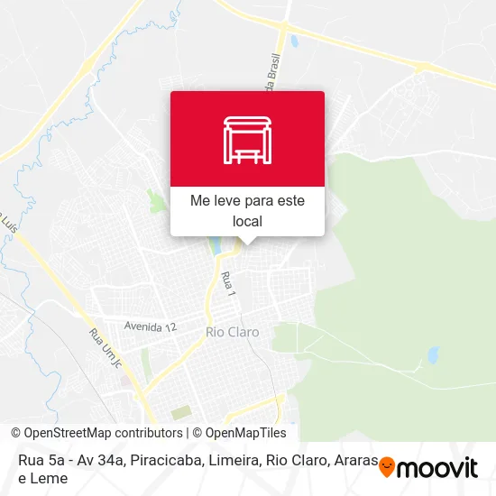 Rua 5a - Av 34a mapa