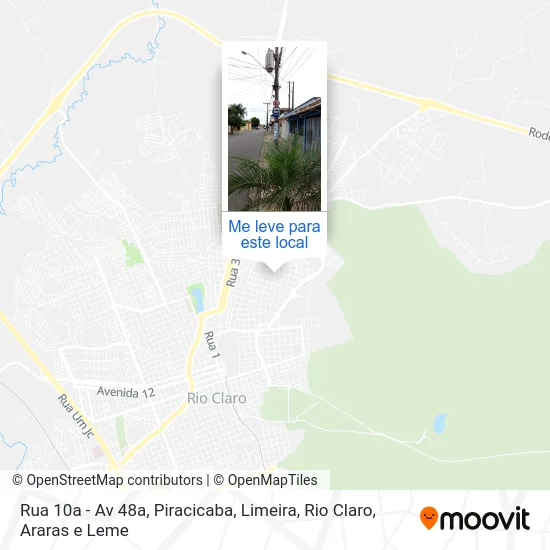 Rua 10a - Av 48a mapa
