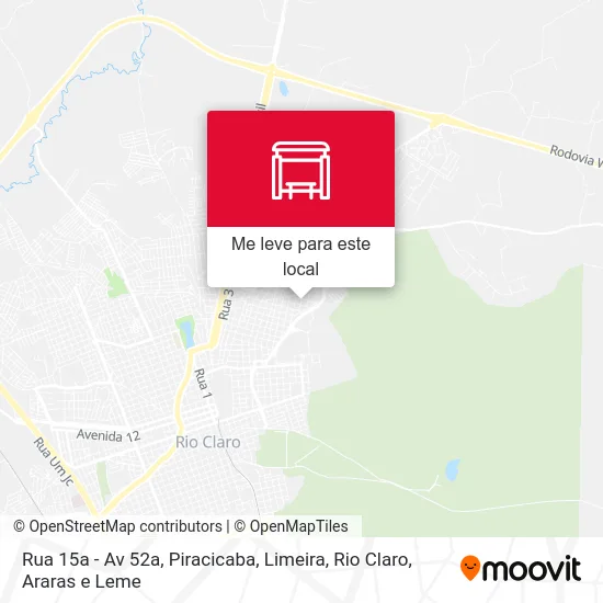 Rua 15a - Av 52a mapa