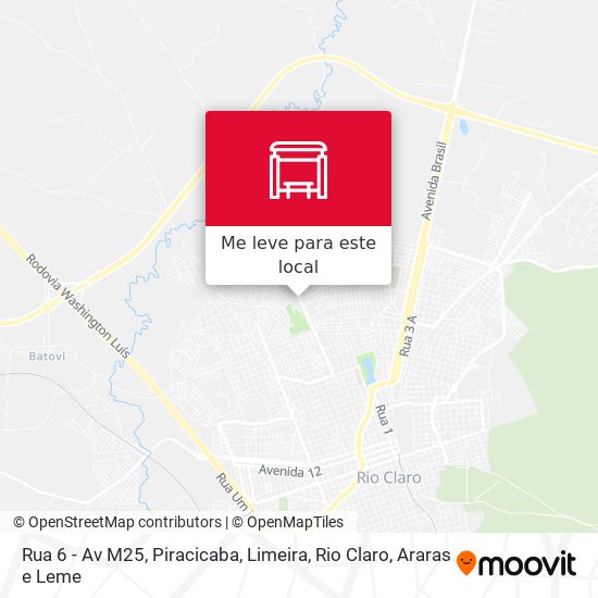 Rua 6 - Av M25 mapa