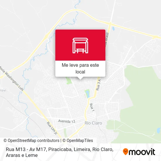 Rua M13 - Av M17 mapa