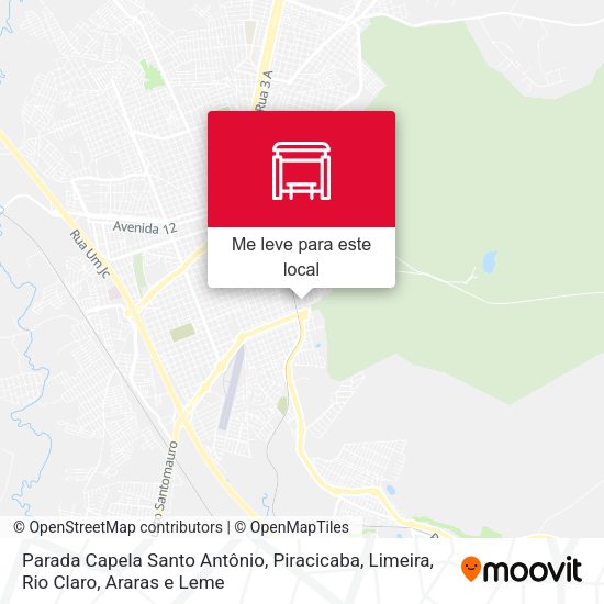 Parada Capela Santo Antônio mapa