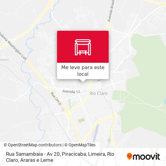 Rua Samambaia - Av 20 mapa