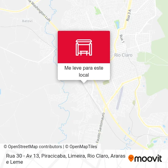Rua 30 - Av 13 mapa