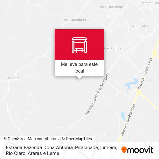 Estrada Fazenda Dona Antonia mapa