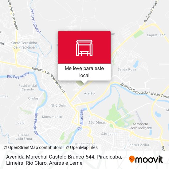 Avenida Marechal Castelo Branco 644 mapa