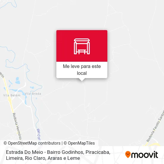 Estrada Do Meio - Bairro Godinhos mapa