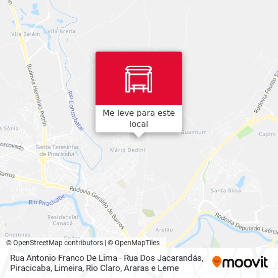 Rua Antonio Franco De Lima - Rua Dos Jacarandás mapa