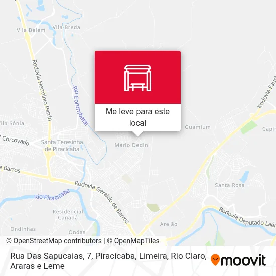 Rua Das Sapucaias, 7 mapa