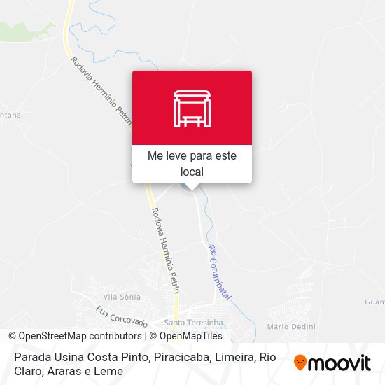 Parada Usina Costa Pinto mapa