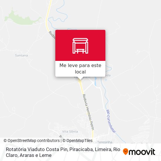 Rotatória Viaduto Costa Pin mapa