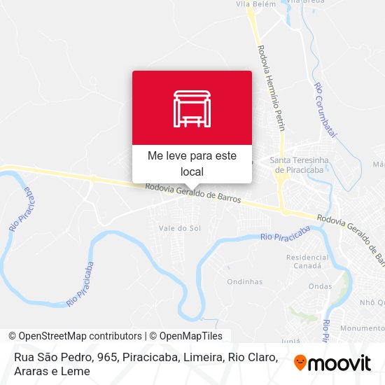 Rua São Pedro, 965 mapa