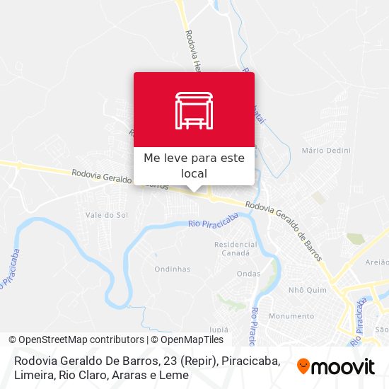 Rodovia Geraldo De Barros, 23 (Repir) mapa