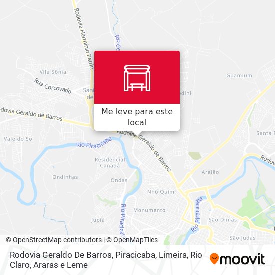 Rodovia Geraldo De Barros mapa