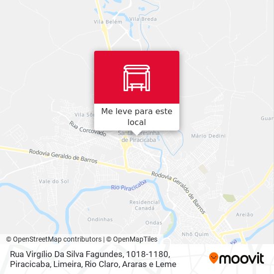 Rua Virgílio Da Silva Fagundes, 1018-1180 mapa