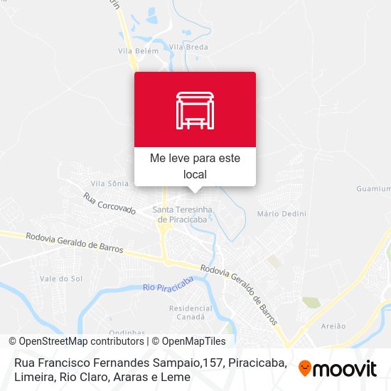 Rua Francisco Fernandes Sampaio,157 mapa