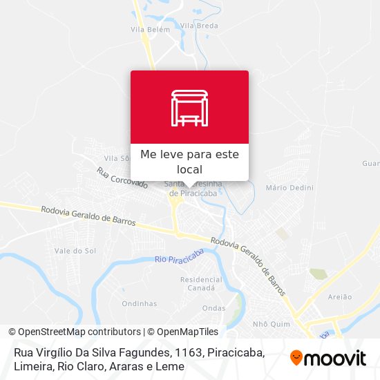 Rua Virgílio Da Silva Fagundes, 1163 mapa