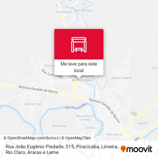 Rua João Eugênio Piedade, 515 mapa