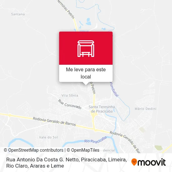 Rua Antonio Da Costa G. Netto mapa