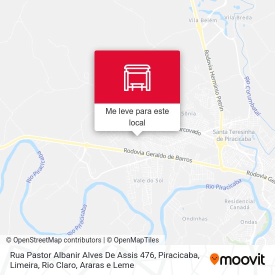 Rua Pastor Albanir Alves De Assis 476 mapa